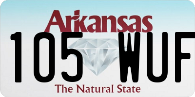 AR license plate 105WUF