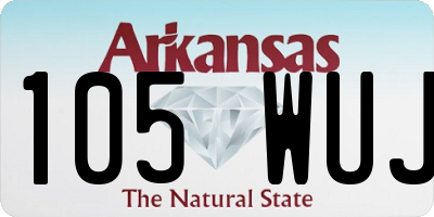 AR license plate 105WUJ