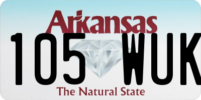 AR license plate 105WUK