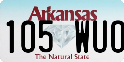 AR license plate 105WUO