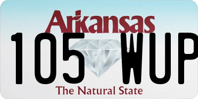 AR license plate 105WUP