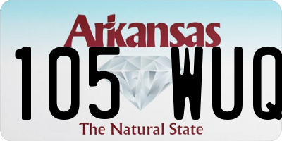 AR license plate 105WUQ