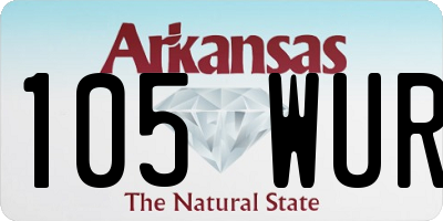 AR license plate 105WUR