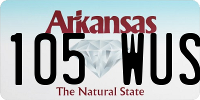 AR license plate 105WUS