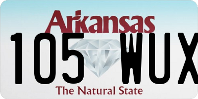 AR license plate 105WUX
