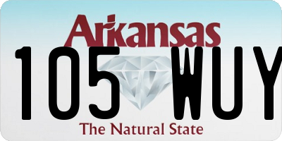 AR license plate 105WUY