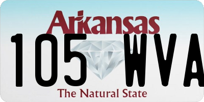 AR license plate 105WVA