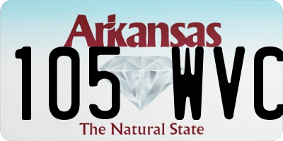 AR license plate 105WVC