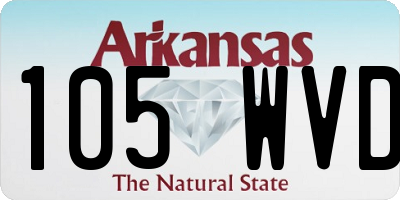 AR license plate 105WVD