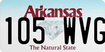 AR license plate 105WVG