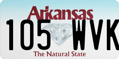 AR license plate 105WVK