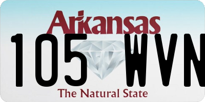 AR license plate 105WVN