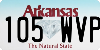 AR license plate 105WVP