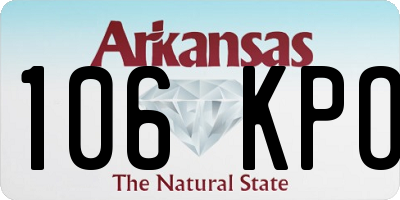 AR license plate 106KPO