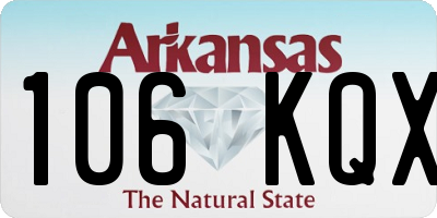 AR license plate 106KQX