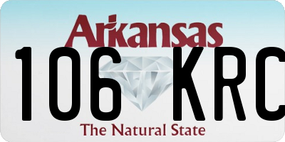 AR license plate 106KRC