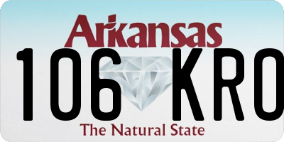 AR license plate 106KRO