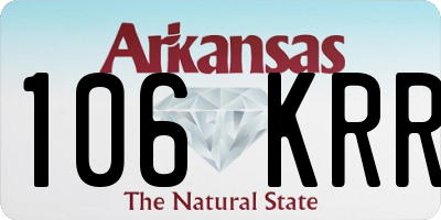 AR license plate 106KRR