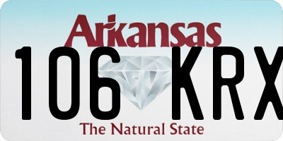 AR license plate 106KRX