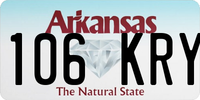 AR license plate 106KRY