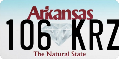 AR license plate 106KRZ