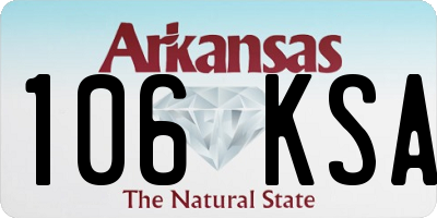AR license plate 106KSA
