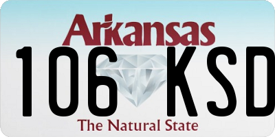 AR license plate 106KSD
