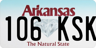 AR license plate 106KSK