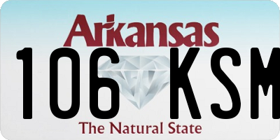 AR license plate 106KSM