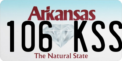 AR license plate 106KSS
