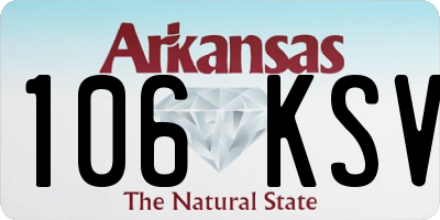 AR license plate 106KSV