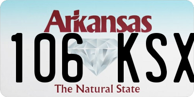 AR license plate 106KSX