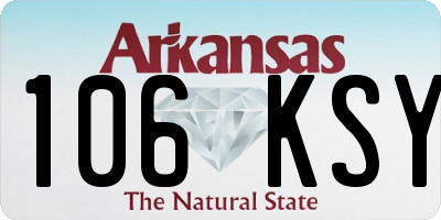 AR license plate 106KSY