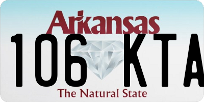 AR license plate 106KTA