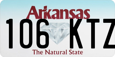 AR license plate 106KTZ