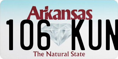 AR license plate 106KUN