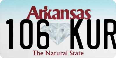 AR license plate 106KUR