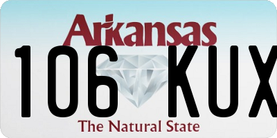 AR license plate 106KUX