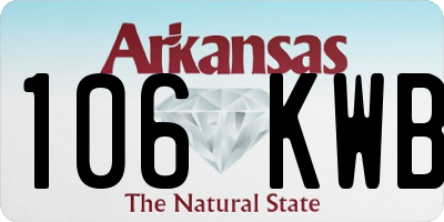 AR license plate 106KWB