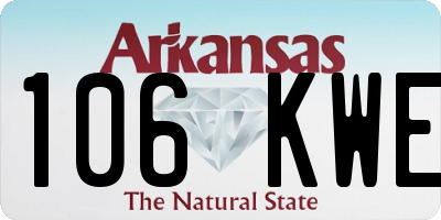AR license plate 106KWE