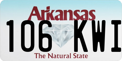 AR license plate 106KWI