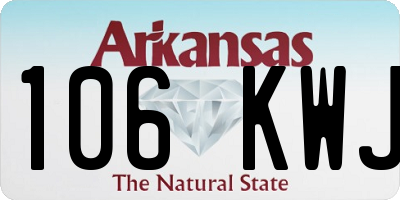 AR license plate 106KWJ