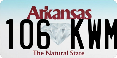 AR license plate 106KWM