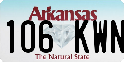 AR license plate 106KWN