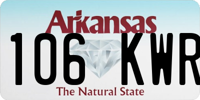 AR license plate 106KWR