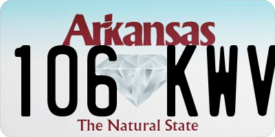 AR license plate 106KWV