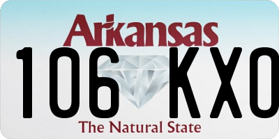 AR license plate 106KXO