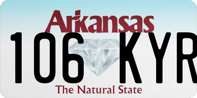 AR license plate 106KYR