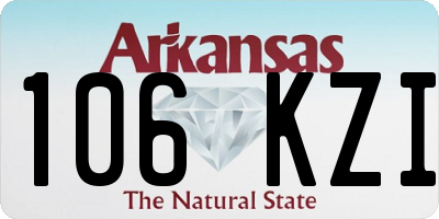 AR license plate 106KZI