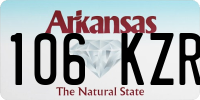 AR license plate 106KZR